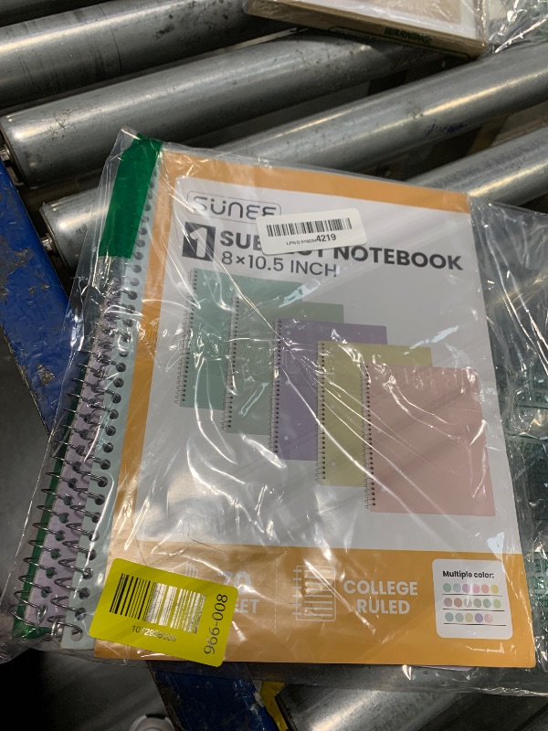 Photo 1 of **2 PCS**SUNEE Spiral Notebooks, 1-Subject, 5 Pack, College Ruled Paper, 8" x 10-1/2", 70 Sheets per Notebook,3-Hole Punched Paper, Pink,Purple, Blue, Green, Yellow Spiral Lined Notebooks for School,Work
