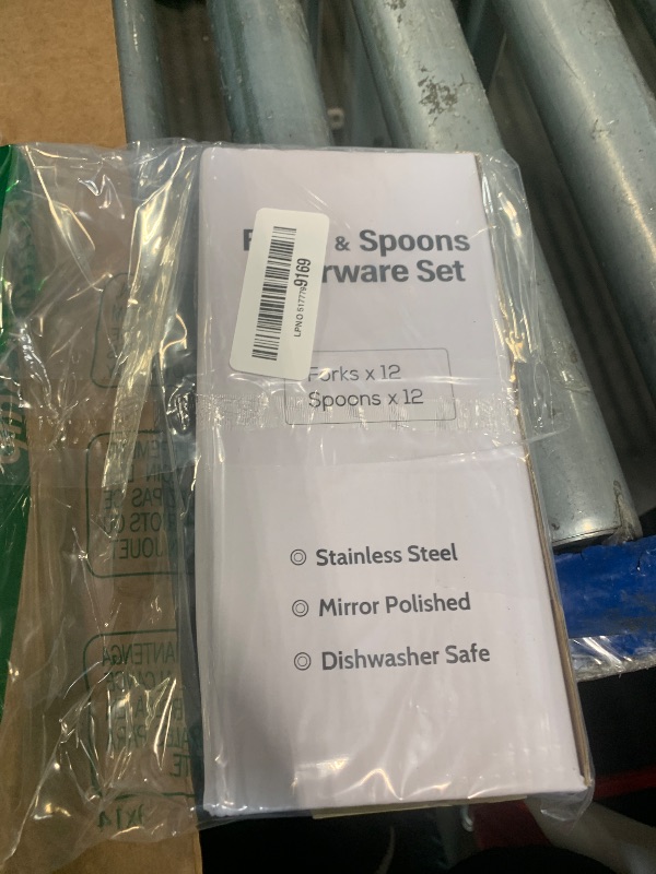 Photo 1 of **MISSING SPOONS**
Hiware 24-piece Forks and Spoons Silverware Set, Food Grade Stainless Steel Flatware Cutlery Set for Home, Kitchen and Restaurant, Mirror Polished, Dishwasher Safe