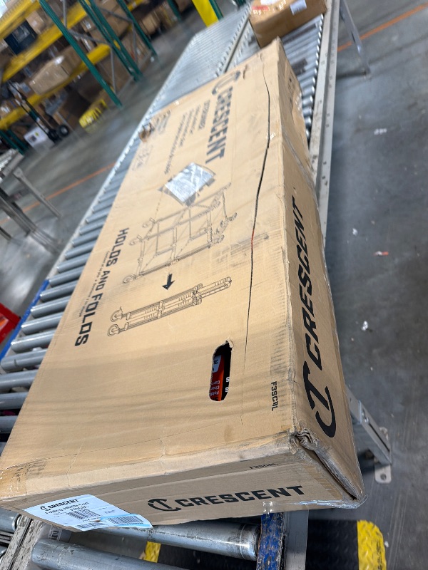 Photo 1 of *MAJOR DAMAGE*
Crescent SITERUNNER, 3 Shelf Heavy Duty Folding Jobsite Cart - 300-lb Capacity, F3SCBL