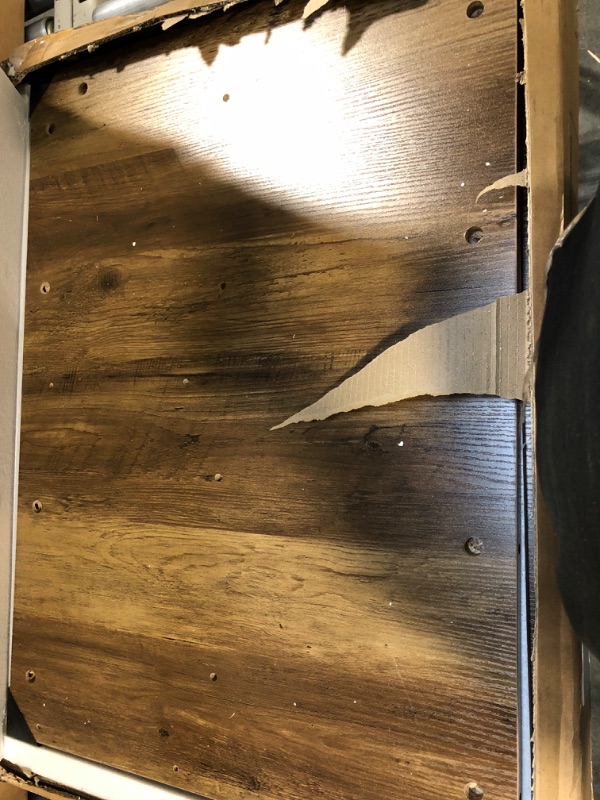 Photo 1 of *PARTIAL SET - See Clerk Notes*
LITTLE TREE 55 Inches Kitchen Island with Storage, 3-Tier Farmhouse Wooden Stationary Island Table with Large Worktop & Leg Room, Modern Coffee Bar Table with Storage Shelf for Kitchen, Rustic Brown