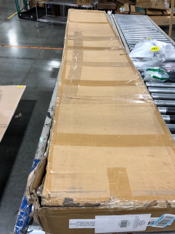 Photo 1 of ***UPDATED 5/15*** ROYMELO 42x96 Inch White Sliding Barn Door Slab with 7ft Hardware Kit Included, 5-Panel, MDF Wood Panel Covered with Water-Proof Scratch-Proof PVC Surface, Simple DIY Assembly
