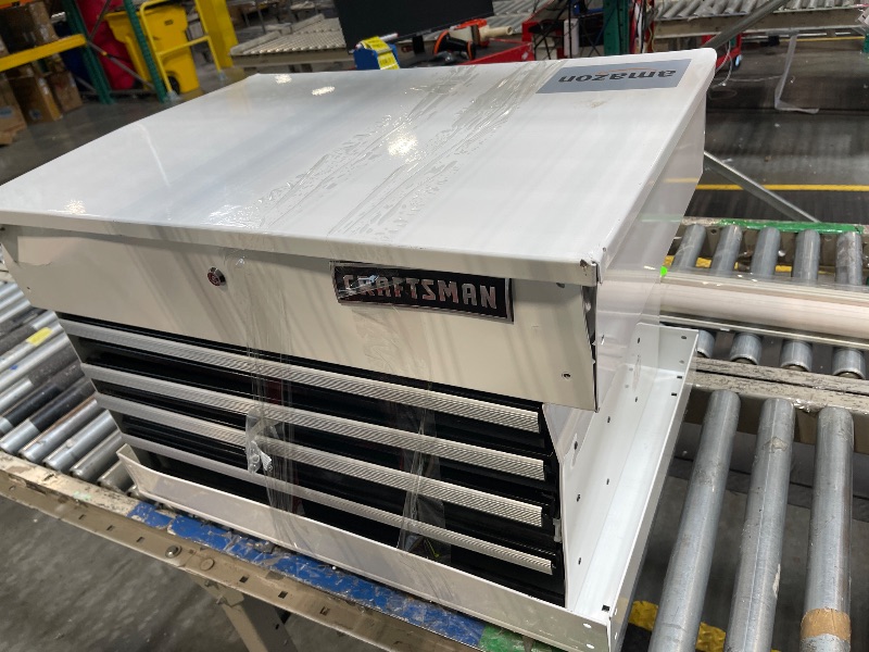 Photo 1 of ***FINAL SALE / NO RETURN ***
***UPDATED 5/15*** CRAFTSMAN Rolling Tool Chest with Drawers, Tool Box with Wheels and 4 Drawers, Power Outlets and USB, Protective Liner, Steel Utility Cart Storage Cabinet, Supports up to 700 lbs, White (CMST98276WW)