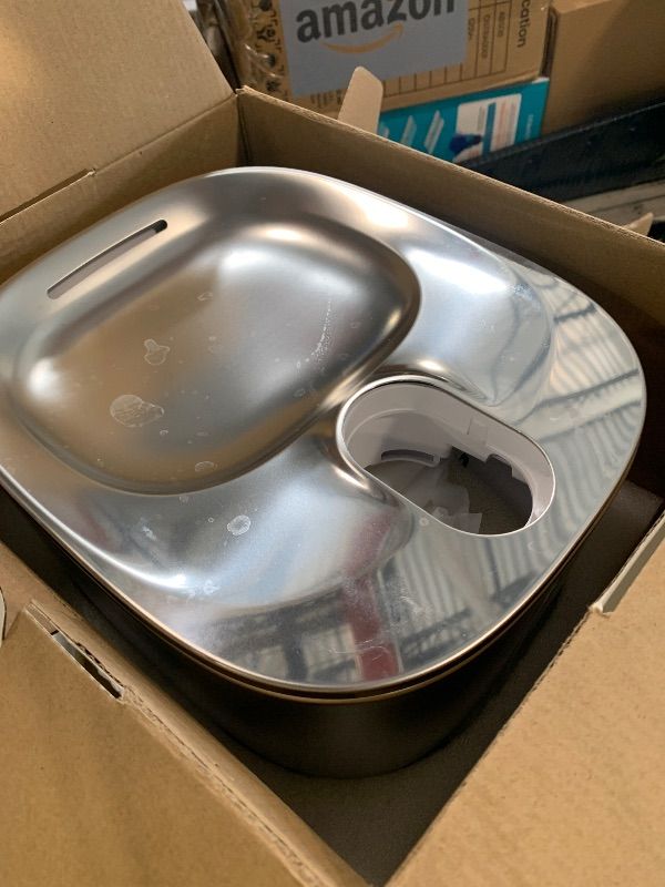 Photo 1 of ***NOT WORKING*** Cat Water Fountain Stainless Steel, 138fl.oz / 4.1L Cat Fountain, Pet Water Dispenser Cordless for Cats & Dogs Indoor