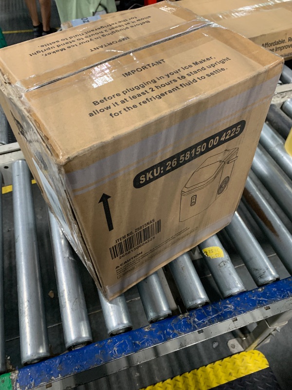 Photo 1 of *MISSING PARTS - see clerk notes*
AGLUCKY Nugget Ice Maker Countertop, Portable Crushed Ice Maker Machine with Handle, 35lbs/24H, One-Click Operation, Self Cleaning Ice Machine for Home/Kitchen/Office(Stainless Steel)