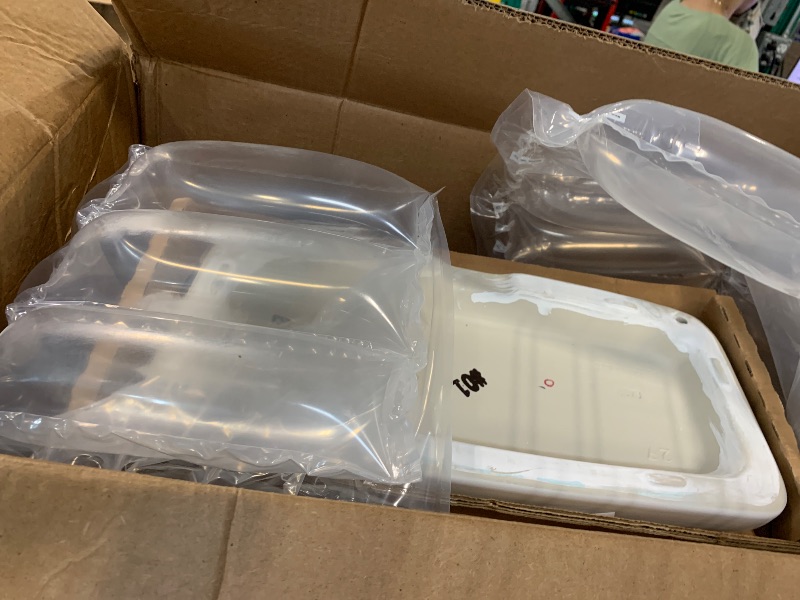 Photo 1 of ***ONLY THE TANK*** TOTO Drake Two-Piece Elongated 1.6 GPF Universal Height TORNADO FLUSH Toilet with CEFIONTECT, Cotton White - CST776CSFG#01