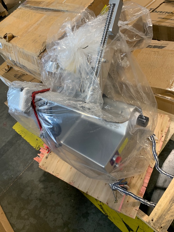 Photo 1 of ** item is big and heavy on a pallet *** 12" Automatic Meat Cutter, Electric Meat Slicer Machine for Home & Commercial Use, 800W Deli Slicer with Adjustable Thickness, Alloy Steel Blade, Built-in Sharpener, Thin Meat, Cheese, Bread