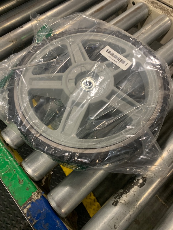 Photo 1 of ***ONLY ONE*** PINGEUI 2 Pack 12x1.7 Inch Plastic Spoked Wheel, 1/2" Plastic Wheel with Diamond Tread, Replacement Tire Assembly for Hand Trucks, Lawn Mowers, Utility Carts