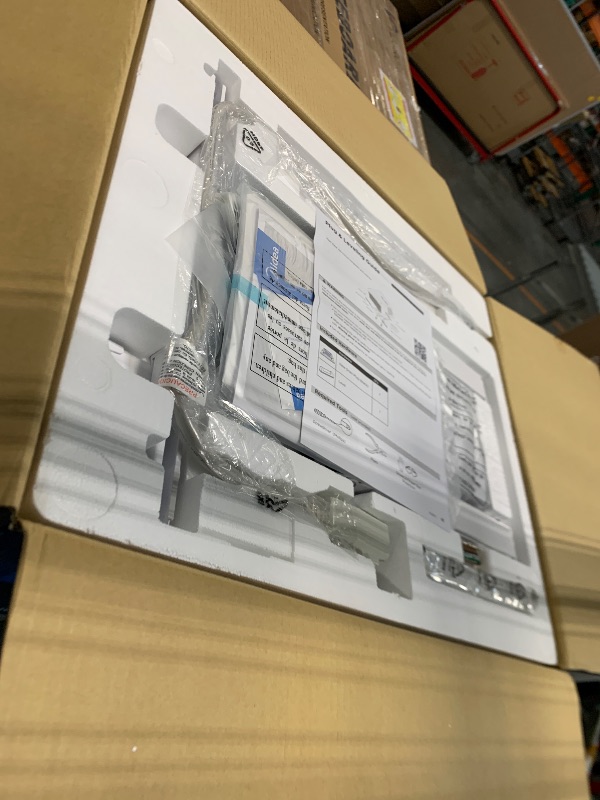 Photo 1 of *MAJOR DAMAGE*
Midea 12,000 BTU U Shaped Smart Inverter Window Air Conditioner - Cools 550 Sq Ft, Ultra Quiet with Open Window Flexibility - Alexa/Google Assistant Compatible - 35% Energy Savings, Remote (Updated)