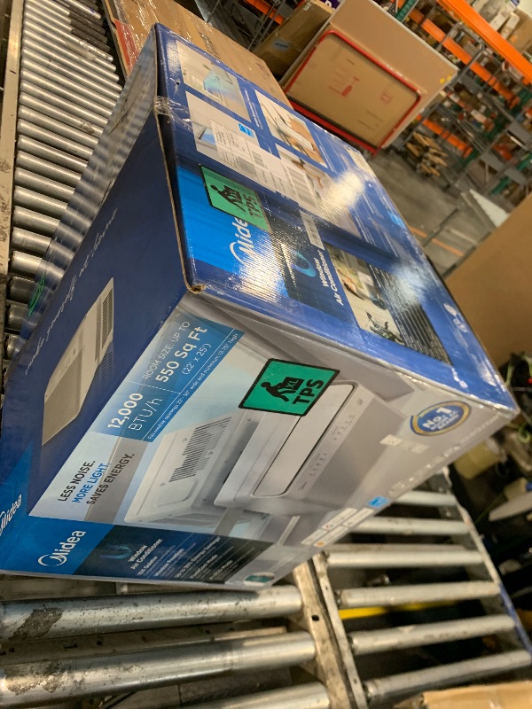 Photo 1 of *MAJOR DAMAGE*
Midea 12,000 BTU U Shaped Smart Inverter Window Air Conditioner - Cools 550 Sq Ft, Ultra Quiet with Open Window Flexibility - Alexa/Google Assistant Compatible - 35% Energy Savings, Remote (Updated)