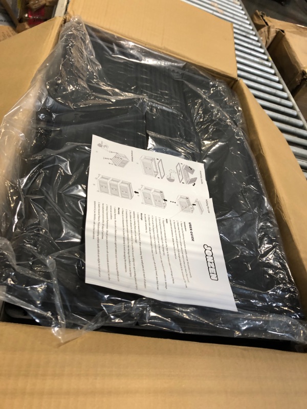 Photo 1 of ***SIMILAR ITEM***
3 Tier Stackable Plastic Storage Bins with Lids 28QT, Collapsible Closet Organizers and Storage with Wheels for Living Room,Office,Dorm