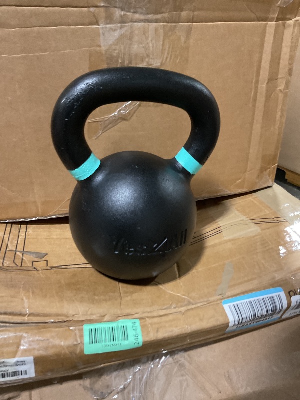 Photo 1 of ** ONLY 1G*
Yes4All Powder Coated Kettlebell, 44 lb Cast Iron Core Kettlebells with Non-Slip Handle & Flat Bottom for Conditioning, Heavy Duty for Strength Training - Pair, Green