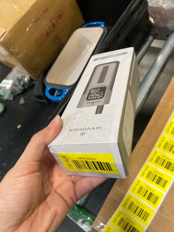 Photo 1 of **UNTESTED**
Tire Inflator Portable Air Compressor, 1 Min Fast Inflation Cordless Bike Pump with Digital Pressure Gauge LED Light, 150 PSI Electric Air Pump for Car Tires, Bicycle, Motorcycle, Ball (Grey)