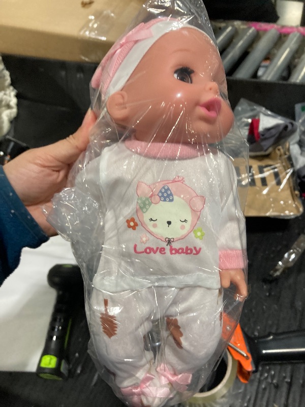 Photo 1 of *** ONLY DOLL// MISSING PARTS*** SMILESSKIDDO 14" Baby Doll with Washable Dolls Accessories, Lifelike Soft Babydoll Pretend Play Includes Carrier Bassinet Bed, Doll Clothes, Feeding Set, Gift Idea for Girls 1 2 3+ Year Old