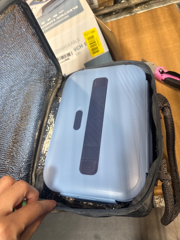 Photo 1 of ***MISSING POWER CORD, SELLING FOR PARTS AS IS, FINAL SALE***Carsolt Cordless Electric Lunch Box for Adults, 1.8L Rechargeable Heated Lunch Box for Men, Portable Self-Heating Food Warmer for Car/Truck/Office Christmas White Elephant Gifts for Men Women***