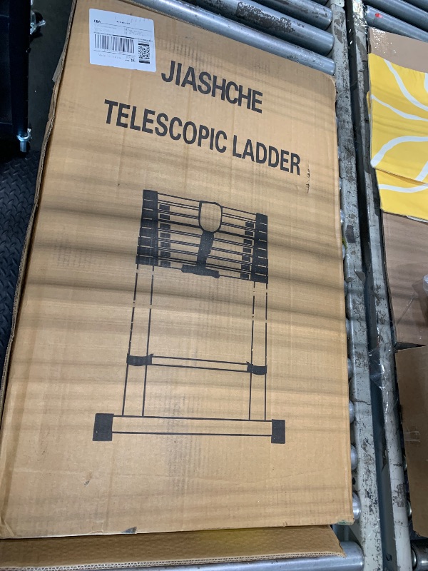Photo 1 of ***UPDATED 6/12*** Ladder,27.9 FT Extension Ladder,Aluminum Lightweight Telescopic Ladder with 2 Triangle Stabilizers, Telescoping Attic Ladders RV Ladders for Travel