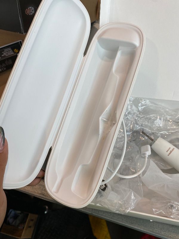 Photo 1 of **White - See Clerk Photos**
Philips Sonicare DiamondClean 9900 Prestige Electric Toothbrush - with SenseIQ Technology and Advanced AI App, 5 Brushing Modes, 3 Intensity Levels, Charging Travel Case, Quartz Black, Model BD7001AZ