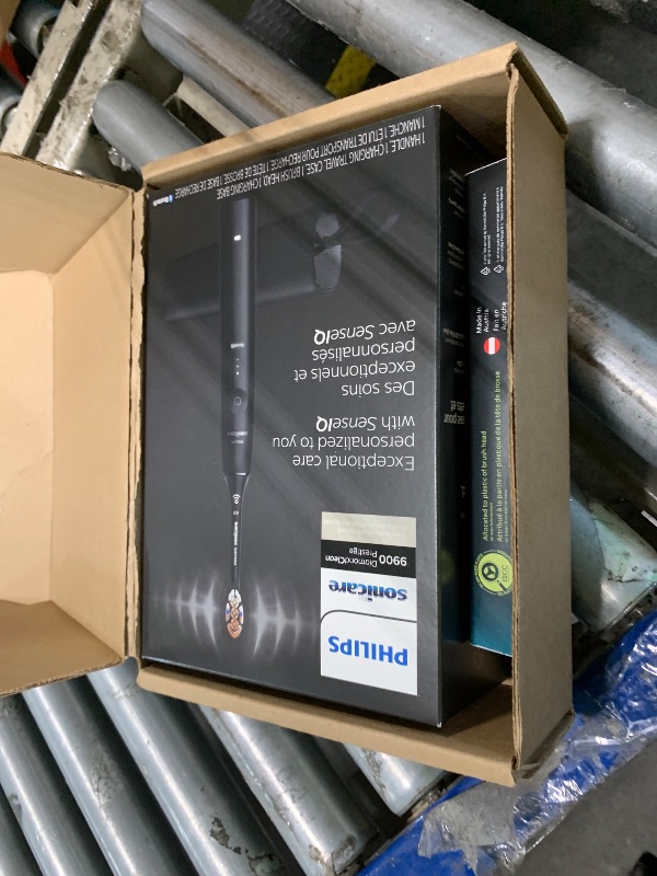 Photo 1 of **White - See Clerk Photos**
Philips Sonicare DiamondClean 9900 Prestige Electric Toothbrush - with SenseIQ Technology and Advanced AI App, 5 Brushing Modes, 3 Intensity Levels, Charging Travel Case, Quartz Black, Model BD7001AZ