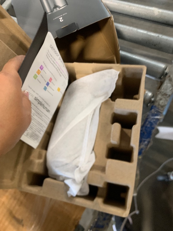 Photo 1 of **SOLD AS IS NO REFUND/RETURN** SEE COMMENTS!~
simplehuman Liquid Sensor Pump, 9 oz Automatic Soap Dispenser for Kitchen and Bathroom, Touchless Motion Sensor, Variable Dispense, Rechargeable, No-Drip Spout, High-Grade Brushed Stainless Steel