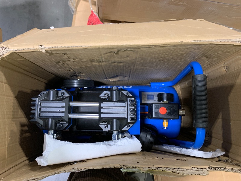 Photo 1 of **sold as is no refund/return**  AZZUNO 8 Gallon Air Compressor, 4.2CFM@90PSI Oil Free Air Compressor Tank & Max.145PSI Pressure, 70 dB Ultra Quiet Compressor for Auto Repair, Tire Inflation, Spray Painting, Woodwork Nailing