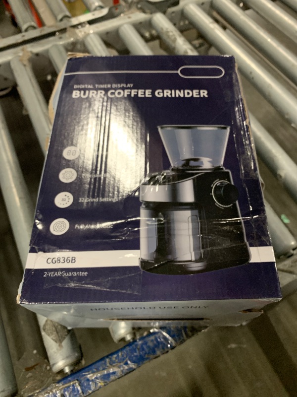 Photo 1 of **DIRTY**
SHARDOR Burr Coffee Grinder Electric with 32 Grinding Sizes 3.0,Coffee Bean Grinder with 40 Seconds Adjustable Electronic Timer, Coffee Grinders for Home Use with Chamber Cleaning Button,Black