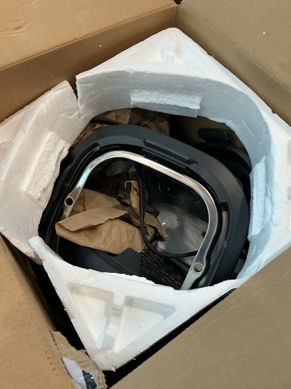 Photo 1 of [PARTIAL SET] [CONTAINS NO GLASS CONTAINERS] Ninja Crispi 4-in-1 Glass Air Fryer | With Non-Toxic 4QT & 6-Cup Glass Containers & Lids | Microwave, Freezer, Dishwasher Safe | 450°F Max Temp |1500 Watt | Cyberspace | FN101GY