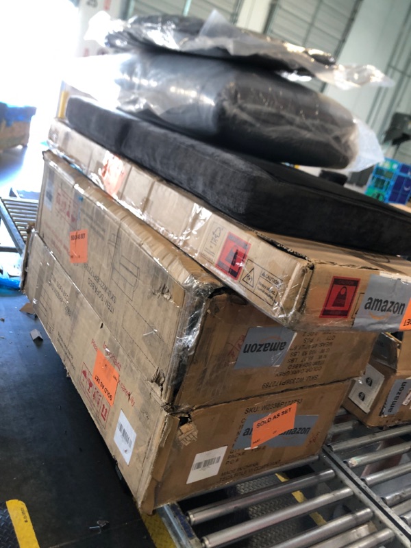 Photo 1 of ***MULTIPLE PARTS*** ***PICK UP WITH TRUCK*** FAVSH 81.5" Convertible L Shaped Sleeper Sofa, 3-Seat Pull Out Sectional Couch with Storage Chaise & Removable Cushions, Chenille Fabric for Small Living Room Apartment, Dark Gray
