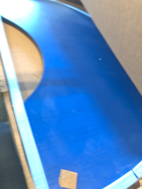 Photo 1 of ***MISSING LEGS*** ***ONLY TABLE TOP*** Correll 48"x72" Kidney Shaped Classroom Activity Table, Height Adjustable (19"-29") Blue Durable High Pressure Laminate, School Furniture, Made in The USA