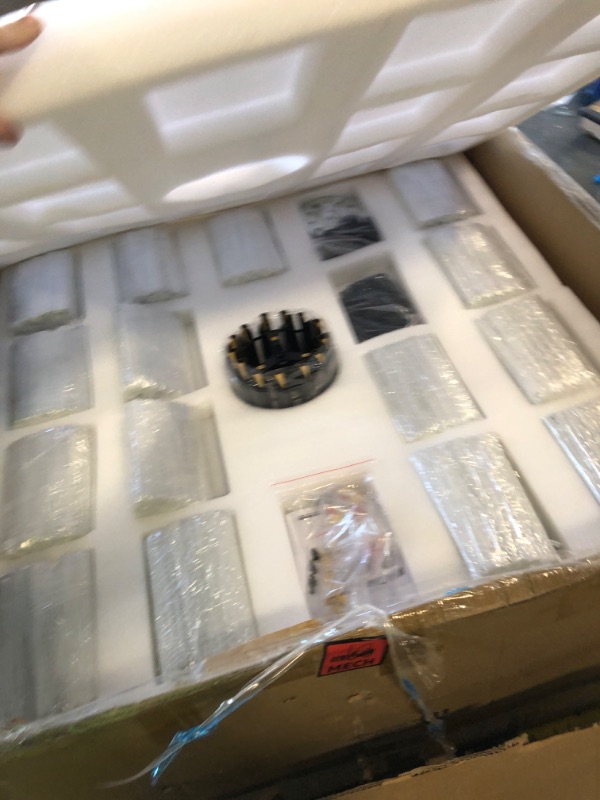 Photo 1 of ***PICK UP WITH TRUCK*** WOSOHYUN Extra Large Staircase Chandeliers 9-Tier Black and Gold Chandelier Luxury Long Crystal Chandelier Lighting for High Ceiling Foyer Entryway Grand Hotel Lobby 31-Light H84 x W40