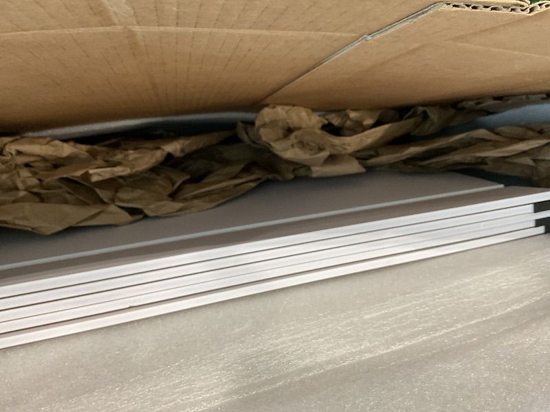 Photo 1 of [White] 5 Pcs Wire Rack Covers 28x16x3 inch PVC Pantry Shelf Cover 0.31 inch Thick Removable Closet Wire Rack Shelf Covers,Decoration Kitchen Bathroom Office Shelving (Wood Color,28x16x3 inch)