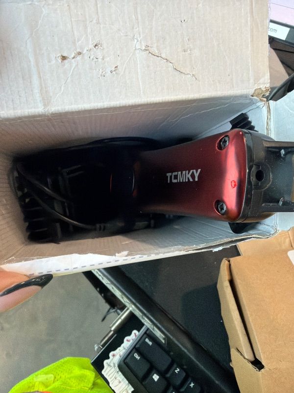 Photo 1 of **UNTESTED**
TCMKY Hair Clippers for Men Professional Clippers for Men Cordless&Corded Barber Clippers for Hair Cutting & Grooming. Rechargeable Hair Trimmer Kit for Household (Red)