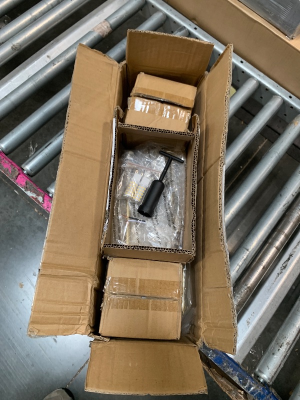 Photo 1 of *MISSING PARTS - see clerk notes*
BOKT Mid Century Modern Gold Crystal Wall Sconce Set of Two Brushed Brass Gold Long Wall Sconce Lighting Set of 2 Vintage Clear Glass Hard-Wired Wall Lamp for Bedroom Bedside Living Room