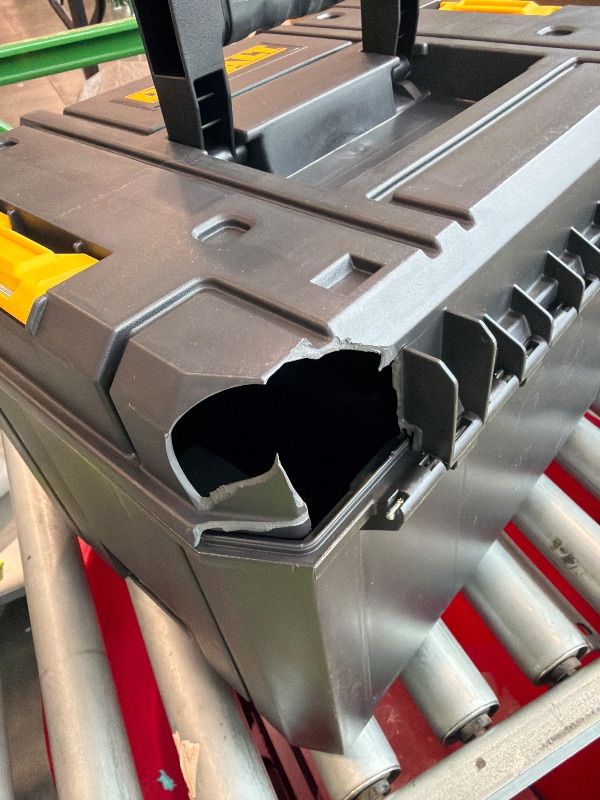 Photo 1 of *MAJOR DAMAGE*
DEWALT TSTAK Tool Box, Extra Large Design, Removable Tray for Easy Access to Tools, Water and Debris Resistant (DWST17806)