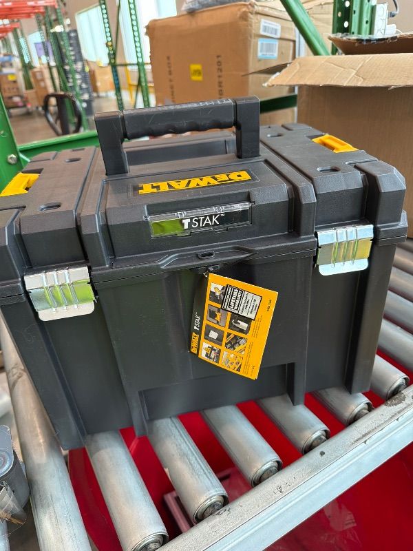 Photo 1 of *MAJOR DAMAGE*
DEWALT TSTAK Tool Box, Extra Large Design, Removable Tray for Easy Access to Tools, Water and Debris Resistant (DWST17806)