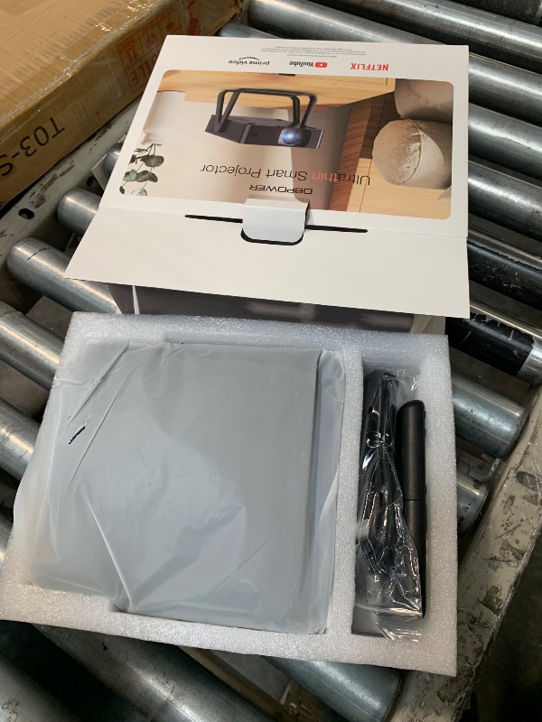 Photo 1 of [Ultra-Slim 1.97"| Auto Focus | Built-in Apps | 360° Stand] Smart Mini Projector with WiFi and Bluetooth, Compatible with Netflix, Youtube, Prime Video, DBPOWER N5 Portable Movie Projector for Bedroom