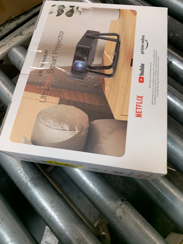 Photo 1 of [Ultra-Slim 1.97"| Auto Focus | Built-in Apps | 360° Stand] Smart Mini Projector with WiFi and Bluetooth, Compatible with Netflix, Youtube, Prime Video, DBPOWER N5 Portable Movie Projector for Bedroom