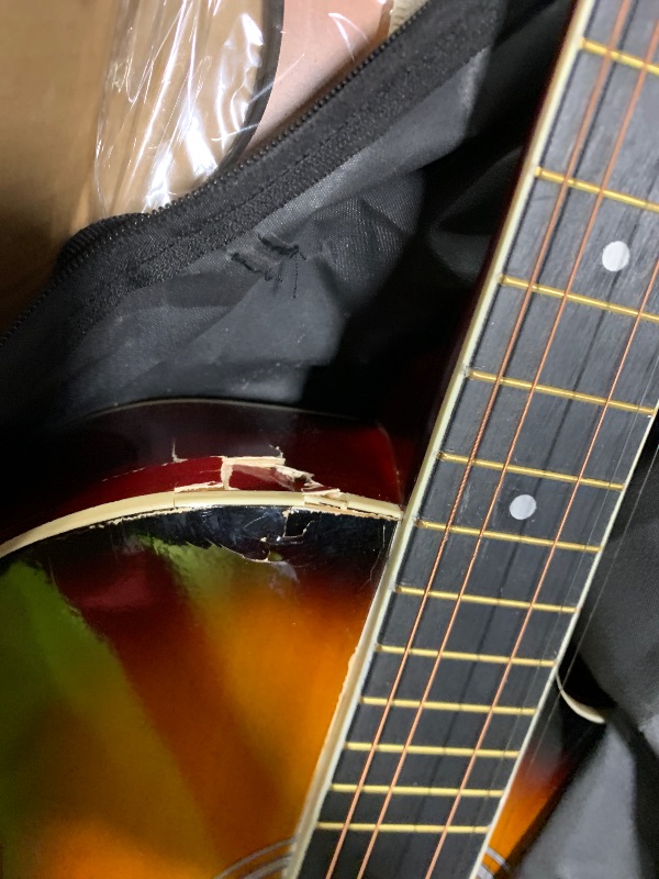 Photo 1 of ** sold as is no refund/return** black brown ombré **
ADM 38" Inch Acoustic Guitar Bundle for Beginners Adults with Online Lesson, Cutaway Wood Acustica Guitarra Starter Set Package with Gig Bag, Strap, Steel Strings, Picks, Capos, Stand, Sunburst