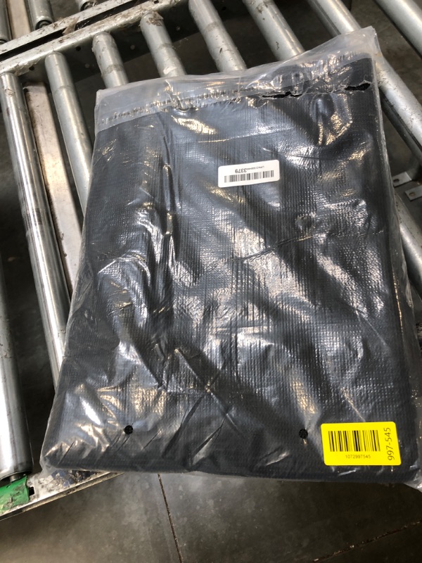 View 2 of [WindscreenSupplyCo] 60-70% 6.5 FT X 10 FT Mesh Tarp/Shade Cloth 9-Needle Knitted Heavy Duty Black with Grommets for Green House, Garden, pergola, Pools, Dump Truck - MT6510BLKX1