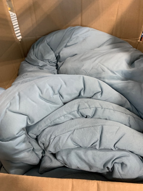 Photo 1 of ***USED***Bedsure Super King Plus Comforter Set, Dusty Blue Soft Prewashed Bedding for All Seasons, 3 Pieces GentleSoft™ Bed Set, 1 Lightweight Comforter (128"x120") and 2 Pillowcases (20"x36")