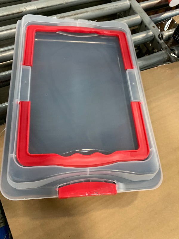 View 2 of ***BROKEN***Cookie Tray with Lid, Cookie Serving Tray for Party, Reusable Carbon Steel Serving Platter with Non-Stick Coating, with Lid and Foldable Handle, for Parties Food Display, Easy to Carry, Party Supplies