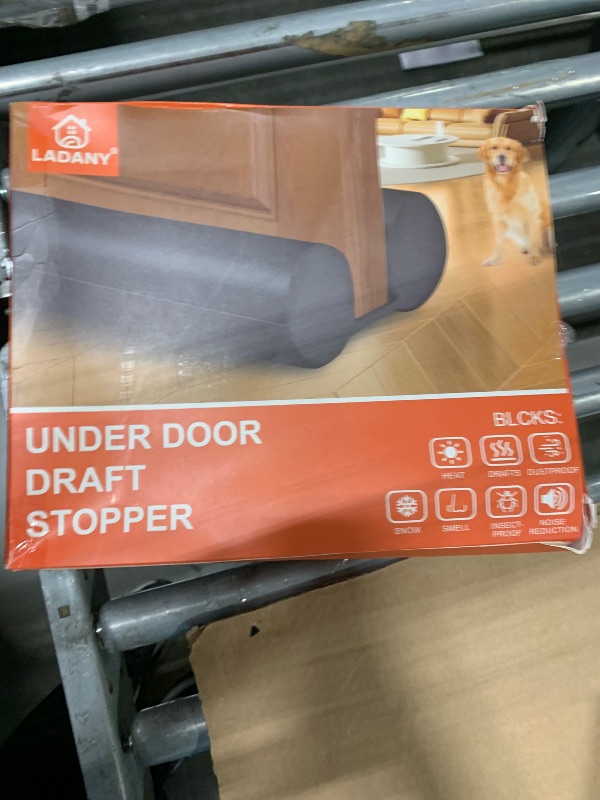 View 2 of (2 Pack) Under Door Draft Stopper, Draft Stopper for Bottom of Door, Adjustable 30-36 Inch Door Draft Blocker, Under Door Gap Filler, Easy Install Door Seal, Helps Reduce Drafts, Noise and Heat Loss