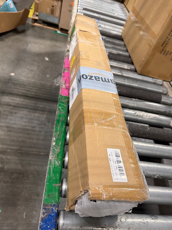 Photo 1 of [Patent]Muzata 1Pack 36"x2"x2" Black Glass Railing Post for Level or Stair Middle and End Post with Bracket for Handrail T304 Stainless Steel Indoor Outdoor Glass Railing System for Deck Pool GS41 BG4