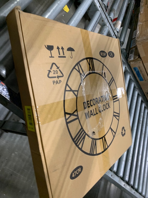 Photo 1 of ** SOLD AS IS, NO REFUND/RETURN** SEE COMMENTS!
1st owned Large Wall Clock Silent Non-Ticking Roman Numerals Vintage Battery Operated (24 inch,18inch,16inch) Farmhouse Wall Clock for Living Room, Bedroom, Kitchen, Cafe Decor-Black 47CM