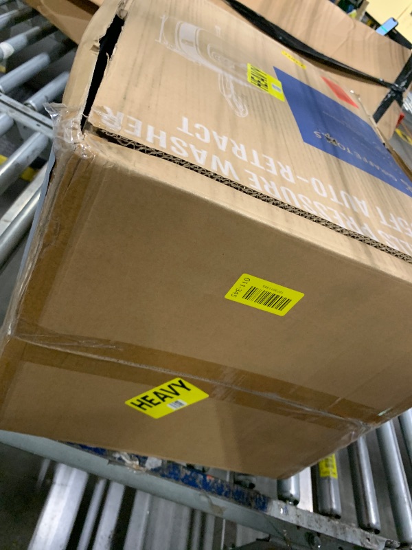 Photo 1 of ***SCRATCHES/ SLIGHT DAMAGE*** Giraffe Tools Grandfalls Retractable Pressure Washer G20, 2500 PSI 2.2 GPM, 180° Wall Mounted Power Washer, Auto-Retract with 65ft Pressure Hoses, 5 Nozzles for Floor/Cars/Fences/Patios, Dark Silver