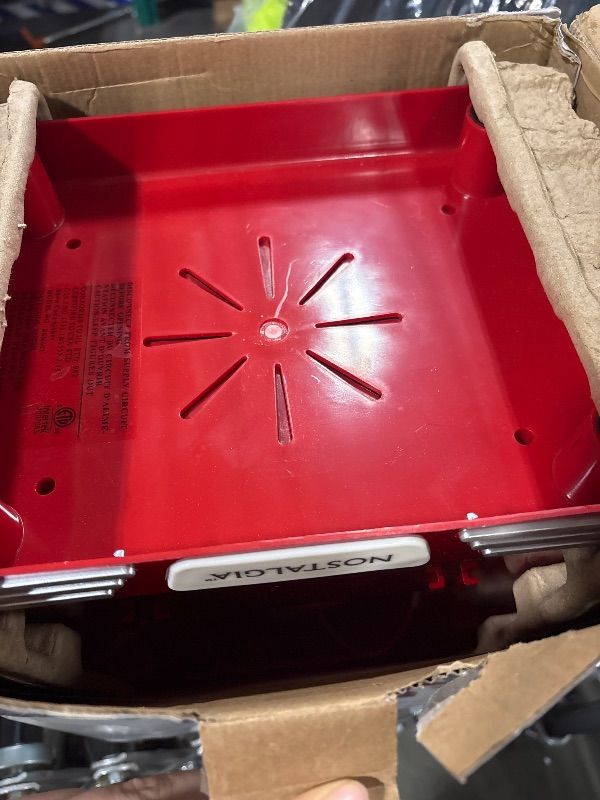 Photo 1 of **SOLD AS IS NO REFUND/RETURN** SEE COMMENTS!~Nostalgia Snow Cone Shaved Ice Machine - Retro Table-Top Slushie Machine Makes 20 Icy Treats - Includes 2 Reusable Plastic Cups & Ice Scoop - Retro Red