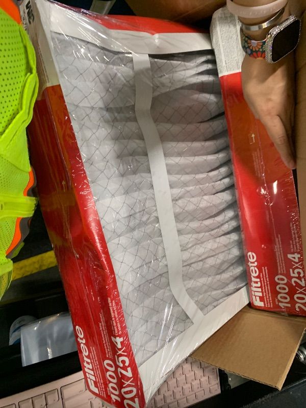 View 2 of ***BENT*** Filtrete 20x25x4 Air Filter MERV 11, MPR 1000 Micro Allergen Defense 2-Pack, Fits Honeywell & AprilAire, AC Furnace HVAC Filters for Home, Pleated Electrostatic (Actual Size 19.88 x 24.63 x 4.31 in)