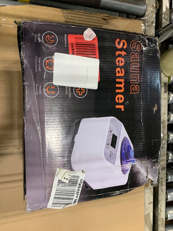 Photo 1 of *MAJOR DAMAGE*
RRGFB Sauna Steamer Machine for Home, 1300W 1.8qt Steam Generator, Portable Steamer Pot with Remote Control, Oil Diffuser, 5-60 min Timer, 9 Levels, Heat up to 140°F