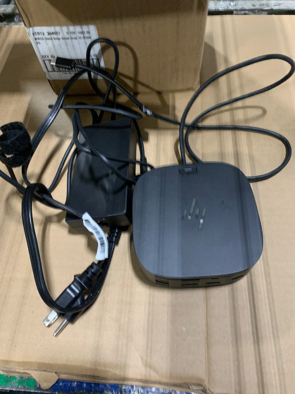 Photo 1 of **NON-FUNCTIONAL**
HP USB-C Dock G5 for business - for Notebook - USB Type C - 3 Displays Supported - 4K, QHD, Full HD - 4 x Type-A Ports - -A - - - 1 x RJ-45 Ports - Network (RJ-45) - HDMI - DisplayPort - Black - Wired