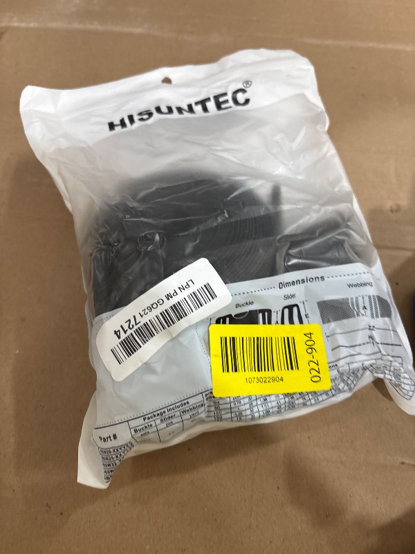 View 2 of 1-1/2" Straps and Buckles Set: 6 yard Nylon Webbing 1.5 inch (38 mm) Wide, 4 pack Side Release Buckle, 8 pcs Tri-Glide Sliders, Plastic Clip Fasteners Replacement Heavy Duty Dual Adjustable No Sew