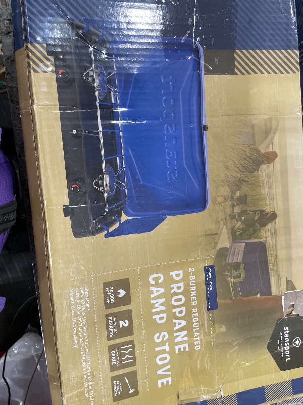 Photo 1 of (untested) Stansport 2-Burner Regulated Propane Stove - 20,000 BTUs