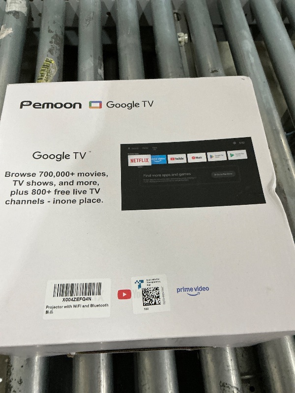 Photo 1 of *HDMI DOESNT FUNCTION* Smart 4K Projector [Bundled with Google TV Stick] with WiFi and Bluetooth, 2500ANSI, Auto Lens Cap, Portable Outdoor Movie Projector with Built-in Apps Auto Focus for Ceiling/Home Theater/Bedroom